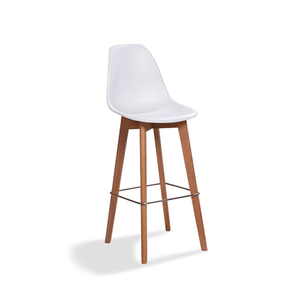 Barhocker Trendy mit Sitzschale WEISS - B47*T53*H119cm