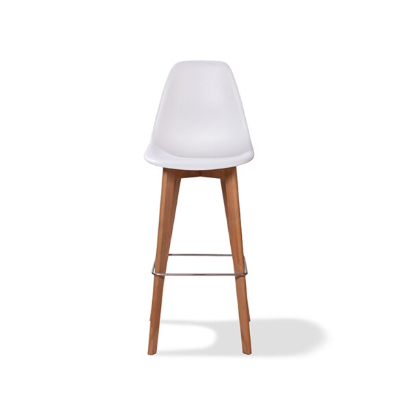Barhocker Trendy mit Sitzschale WEISS - B47*T53*H119cm – Bild 2