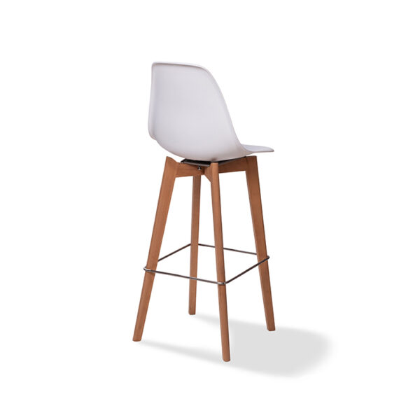 Barhocker Trendy mit Sitzschale WEISS - B47*T53*H119cm – Bild 3