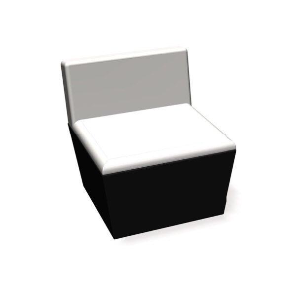 Conic Lounge Sitz mit Lehne SCHWARZ/WEISS - B70*T76*H75cm