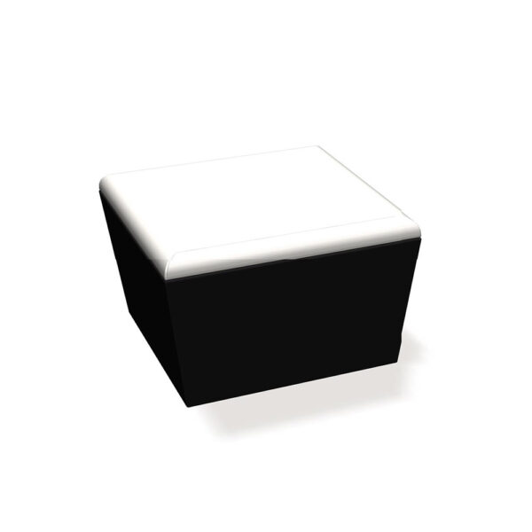 Conic Lounge Sitz ohne Lehne SCHWARZ/WEISS - B70*T70*H45cm