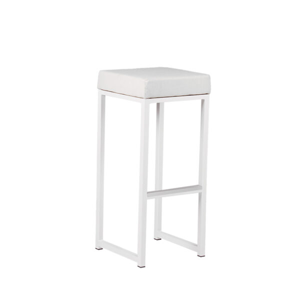 Barhocker Kubo WEISS mit Sitz WEISS - B35*T35*H79cm