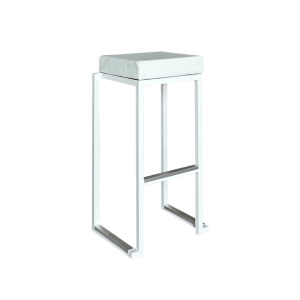 Barhocker Kubo Smart WEISS mit Sitz WEISS - B35*T35*H79cm