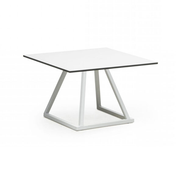 Beistelltisch Linea Lounge WEISS mit Tischplatte WEISS - B70*T70*H45cm