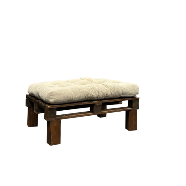 Lounge Sofa Palette NUSSBRAUN,  inkl. Sitzkissen BEIGE - B120*T80*H50cm