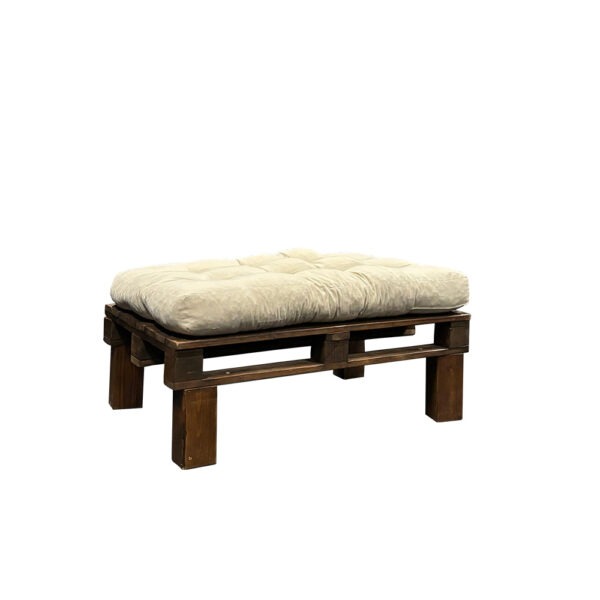 Lounge Sofa Palette NUSSBRAUN,  inkl. Sitzkissen BEIGE - B120*T80*H50cm – Bild 2