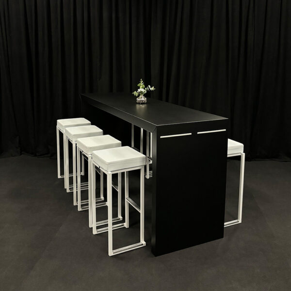 Stehtisch Titan SCHWARZ - B230*T70*H110cm