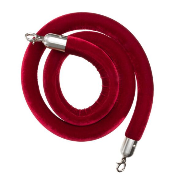 Kordel - Verbindungstaue ROT, 200cm, Beschläge Edelstahl zu Abgrenzungsständer