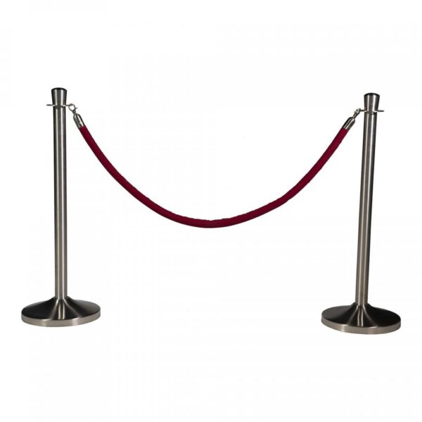 Kordel - Verbindungstaue ROT, 200cm, Beschläge Edelstahl zu Abgrenzungsständer – Bild 3