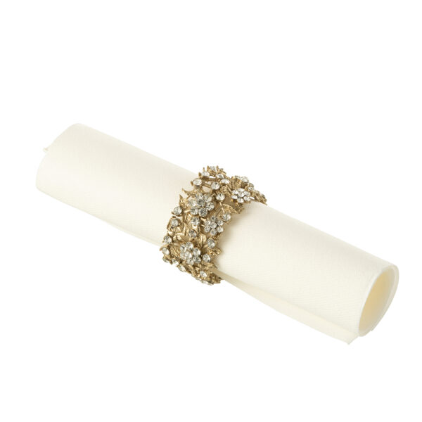 Serviettenring Metall GOLD mit Strass – Bild 3