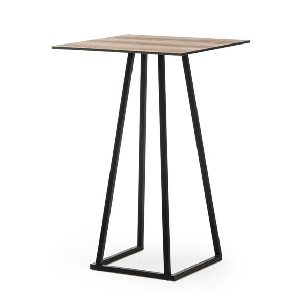 Stehtisch Linea Party SCHWARZ - HOLZ/EICHE - B70cm*T70cm*H110cm