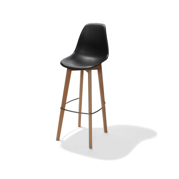 Barhocker Trendy mit Sitzschale SCHWARZ - B47*T53*H119cm