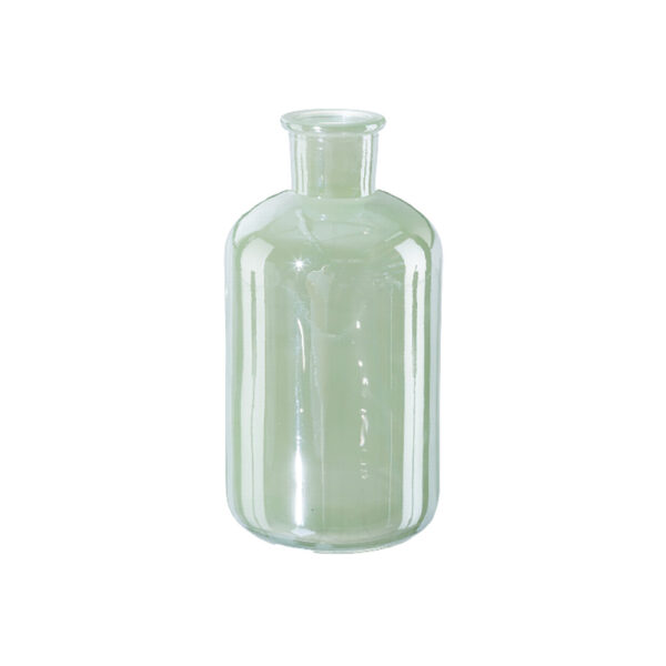 Glas Flaschenvase Luster HELLGRÜN - B8,5cm*T0cm*H16cm