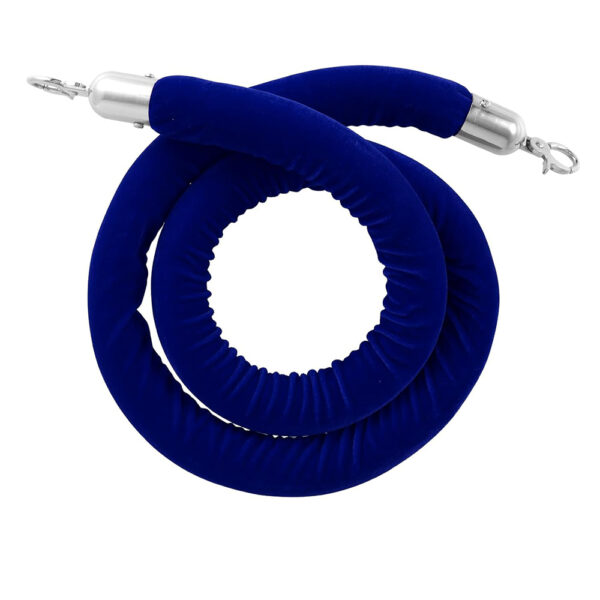 Kordel - Verbindungstaue samt BLAU, 200cm, Beschläge Edelstahl zu Abgrenzungsständer