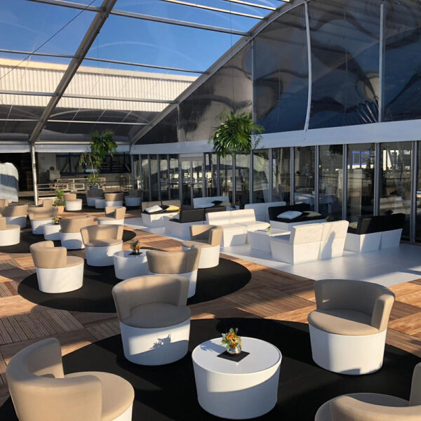 Lounge-Set Conic O WEISS 4 Personen