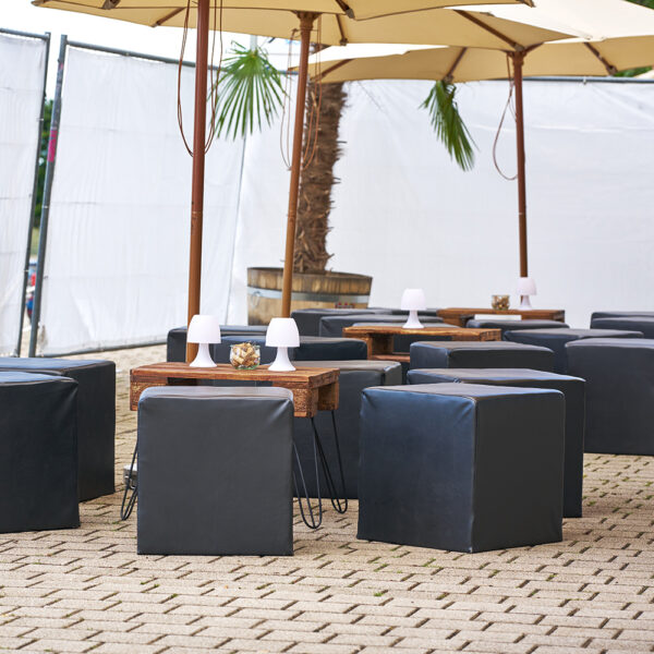 Lounge-Set Sitzwürfel SCHWARZ 6 Personen