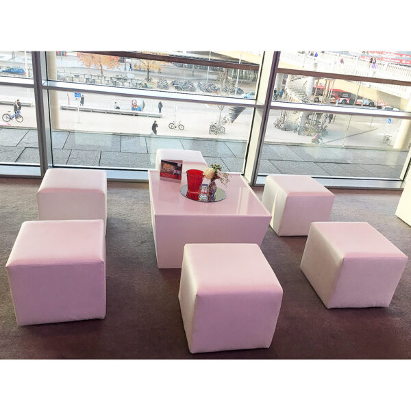 Lounge-Set Sitzwürfel WEISS 6 Personen