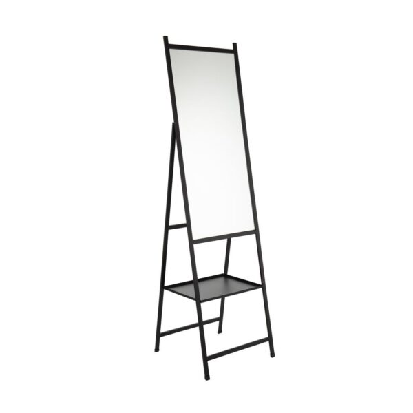 Standspiegel schwarz oval mit verstellbarem Neigungswinkel - B59cm*T59cm*H155cm