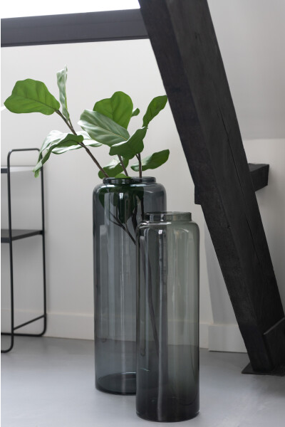 Vase Glas gerade XL GRAU - B25cm*T25cm*H70cm